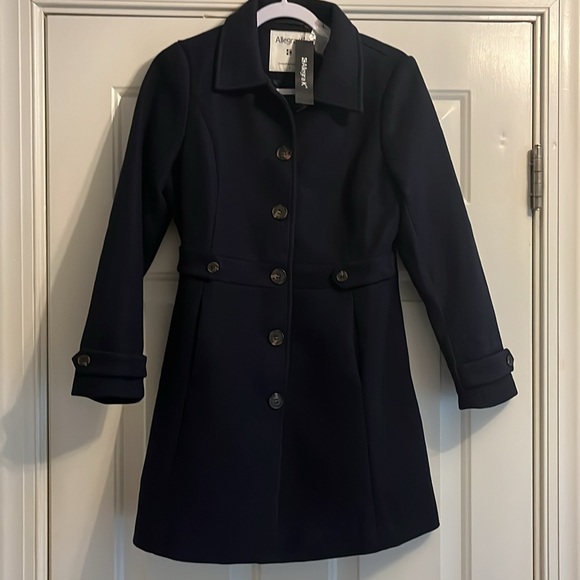 Allegra K Overcoat Single Breasted & Pockets - Picture 5 of 7